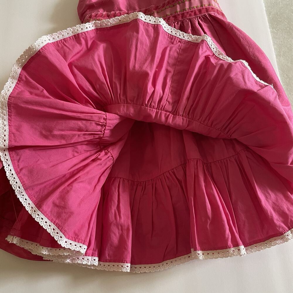 VTG Lilly Pulitzer Girls Pink 100% Silk Dress Bow Sash Special Occasion Party 4 - Picture 12 of 15